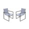 Armen Living Bistro Outdoor Patio Dining Chair in Gray Powder Coated Finish, PK2 LCBICHGR - alternate 1